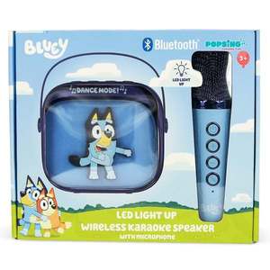 Set karaoke cu boxa si microfon wireless si lumini LED, OTL, Bluey imagine