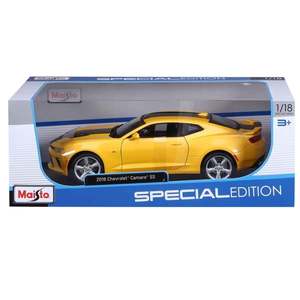 Masina din metal, Maisto, 2016 Chevrolet Camaro SS, 1: 18, Galben imagine
