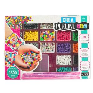 Kit creativ DIY, Coliere si bratari cu margele, Nice, Perline ABC, 1500 piese imagine