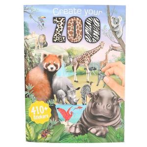 Carte de colorat, Depesche, Create your Zoo 410+ Stickere imagine