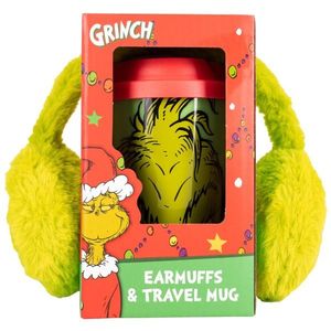 Set cana cu capac si casti de iarna, Grinch imagine