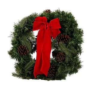 Coronita de Craciun artificiala, Alska, cu funda si conuri imagine