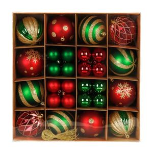 Set globuri de Craciun, Alska, Rosu-Verde, 44 bucati imagine