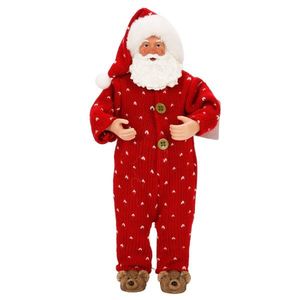 Figurina decorativa, Alska, Mos Craciun in pijamale, 28 cm imagine