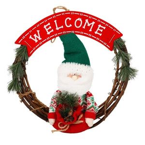 Coronita decorativa din lemn pentru usa, Alska, Mos Craciun imagine