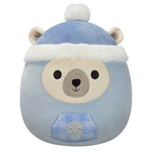 Jucarie de plus, Squishmallows Xmas, Ursul Polar Brooke, 19 cm imagine