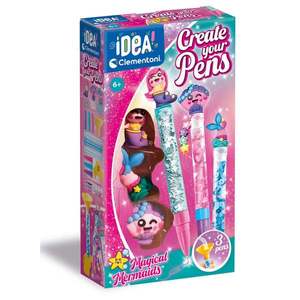 Set de creat pixuri, Clementoni, Magical Mermaids, 3 buc imagine
