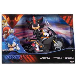 Set de joaca, Sonic the Hedgehog, Shadow cu motocicleta, 13 cm imagine