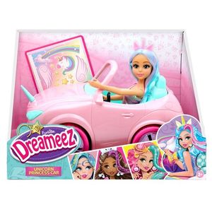 Papusa cu masina decapotabila, Dreameez, Unicorn Princess Car imagine