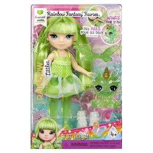 Papusa Rainbow High Littles, Rainbow Fantasy Fairies, Emerald, 543404EUC imagine