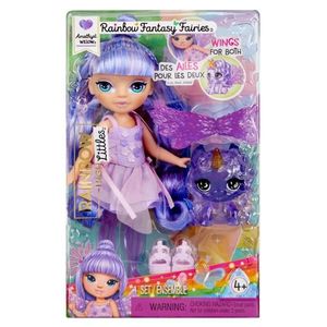 Papusa Rainbow High Littles, Rainbow Fantasy Fairies, Amethyst, 543435EUC imagine