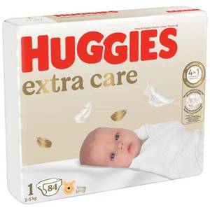 Scutece Huggies, Extra Care Mega, Nr 1, 2-5 kg, 84 buc imagine