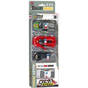 Set 4 masinute de Politie, Luna Toys, King Speed, 1: 43 imagine