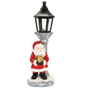 Figurina decorativa, Alska, Mos Craciun cu felinar imagine