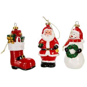 Set 3 decoratiuni, Alska, Om de zapada, Mos Craciun si gheata cu cadouri imagine