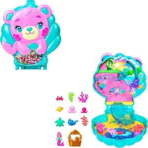 Set de joaca cu papusa si accesorii in gentuta, Polly Pocket, Glitter Island, JCB16 imagine