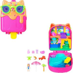 Set de joaca cu papusa si accesorii in gentuta, Polly Pocket, Kitty Popsicle, JCB17 imagine