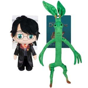 Set 2 jucarii de plus, Play by Play, Harry Potter cu pelerina satinata 30 cm si Picket, 32 cm imagine