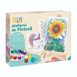 Set de pictura, Happi Hobbi, Atelierul de pictura, Aquarelle, Floarea Soarelui imagine