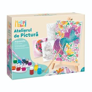 Set de pictura, Happi Hobbi, Atelierul de pictura, Aquarelle, Unicorn imagine