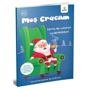 Mos Craciun, Carte de colorat cu abtibilduri, Activitatile mele de Craciun imagine