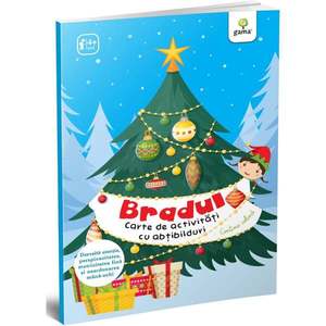Bradul, Carte de activitati cu abtibilduri, Activitatile mele de Craciun imagine