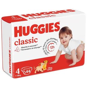 Scutece Huggies, Classic Jumbo, Nr 4, 7-18 kg, 44 buc imagine