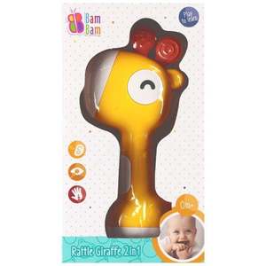 Jucarie zornaitoare 2 in 1, BamBam, Girafa imagine