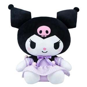 Jucarie de plus, Hello Kitty, Kuromi in rochita, Mov, 30 cm imagine