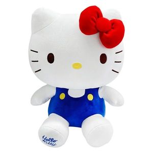 Jucarie de plus, Hello Kitty in salopeta albastra, 30 cm imagine