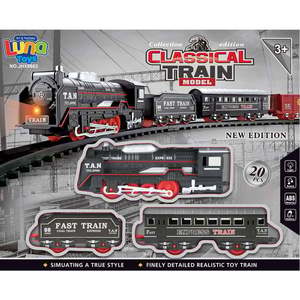 Trenulet cu lumini si sunete, Luna Toys, 20 piese imagine