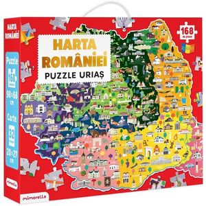 Puzzle Mimorello, Harta Romaniei, 168 piese imagine