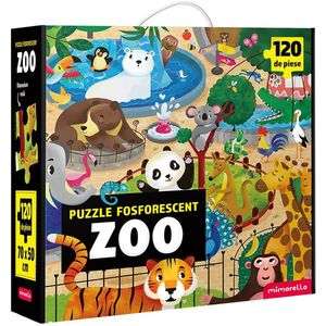 Puzzle fosforescent, Mimorello, Zoo, 120 piese imagine