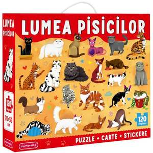 Puzzle Mimorello, Lumea Pisicilor, 120 piese imagine