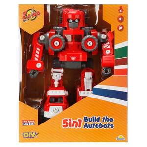 Robot transformabil 5in1 cu sunet si lumina, Zapp Toys, Autobots, Rosu imagine