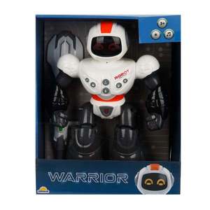 Robot cu lumini si sunete, Sunman, Warrior, Portocaliu, 29 cm imagine