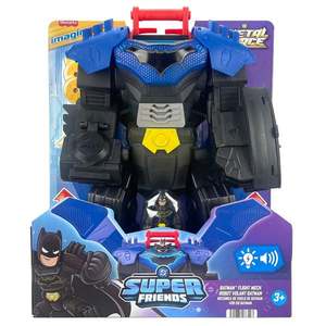 Robot cu figurina, Imaginext, Dc Super Friends, Metal Force, Friends Flight Mech, Batman, JDL03 imagine
