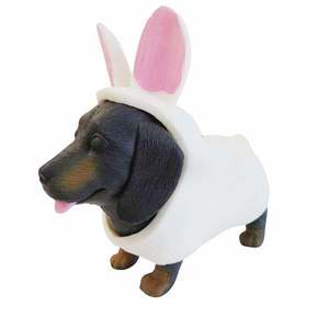 Mini figurina, Dress Your Puppy, Dachshund in costum de iepure, S1 imagine