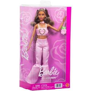 Papusa Barbie Deluxe Style, Pink Denim, JJN72 imagine
