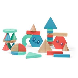 Joc educativ, BS Toys, Caramizi colorate de constructie imagine