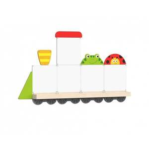 Set table de scris magnetice, Viga, Trenulet cu doua vagoane imagine