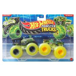 Set 2 masinute Monster Truck, Hot Wheels, Loco Punk si Hotweiler, JLV79 imagine