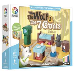 Joc de logica cu 48 de provocari, Smart Games, The wolf and the 7 goats, Deluxe imagine