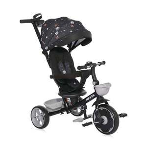 Tricicleta pentru copii cu sezut rotativ la 360 grade, Lorelli Revel, 1-5 ani, Black Cosmos imagine