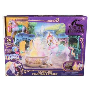Set de joaca cu lumini si sunete, Unicorn Academy, Starglow Fountain & Stable imagine