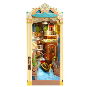 Book Nook. Puzzle 3D 110 piese - Cotor de carte DIY - Venetia romantica | Robotime imagine