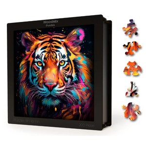 Puzzle din lemn - Animale - Tigru 1 | Woodmix Puzzles imagine