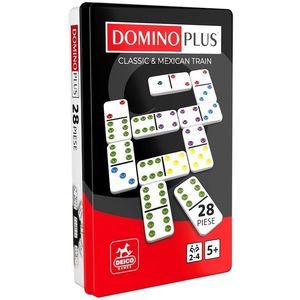 Joc de societate - Domino Plus (Cutie metalica) | Deico Games imagine