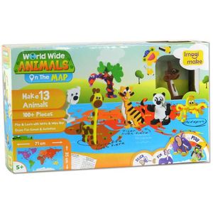 Puzzle din spuma - World Wide - Animals on the Map | ImagiMake imagine