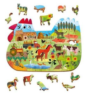 Puzzle din lemn - Ferma | Ludattica imagine
